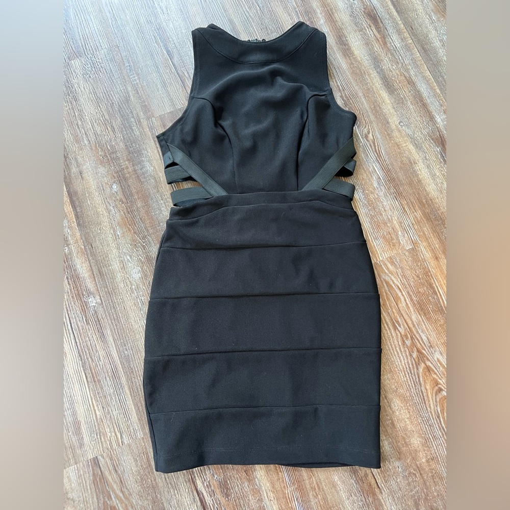 Black tight cutout dress